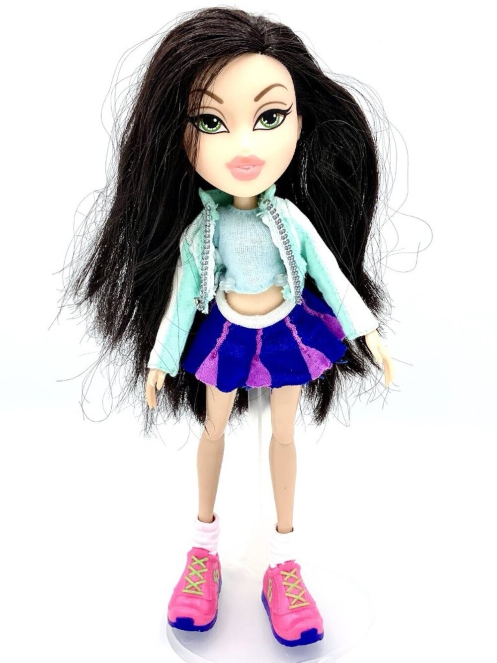 Bratz Jade Fierce Fitness Doll Black Hair Green Eyes 2015 10" MGA Outfit Shoes